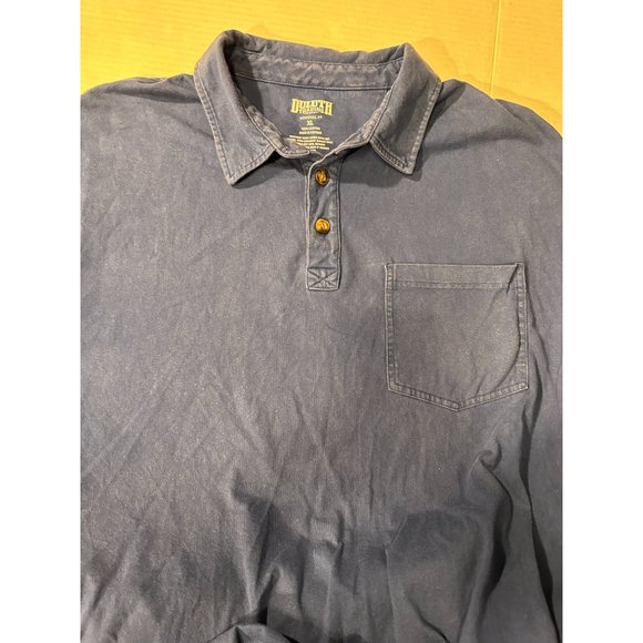 Duluth Trading Co Mens Longtail T Size XL Blue Polo - Picture 4 of 7
